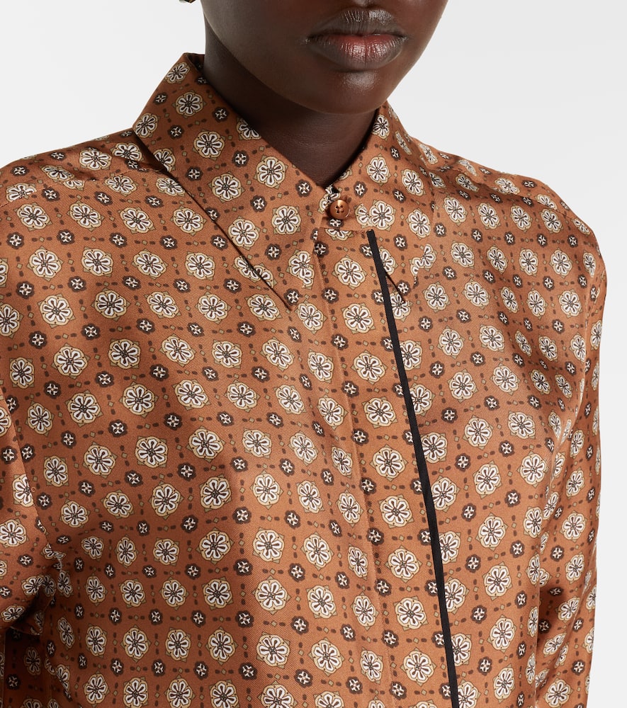 Graphic Dreams printed silk twill shirt