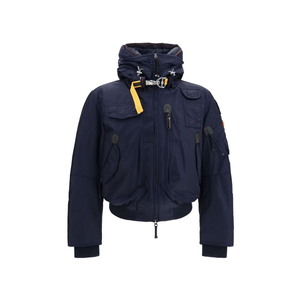 Water-Repellent Nylon Bomber Jacket — Navy