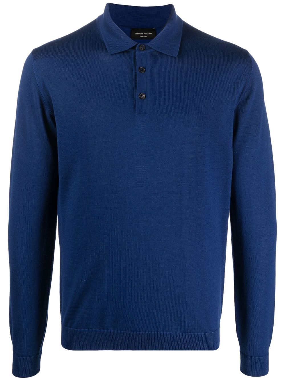 Long-sleeve polo shirt - Blue