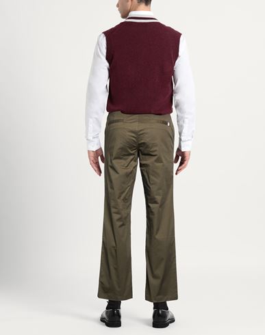 Man Pants Military green Size M Cotton, Elastane