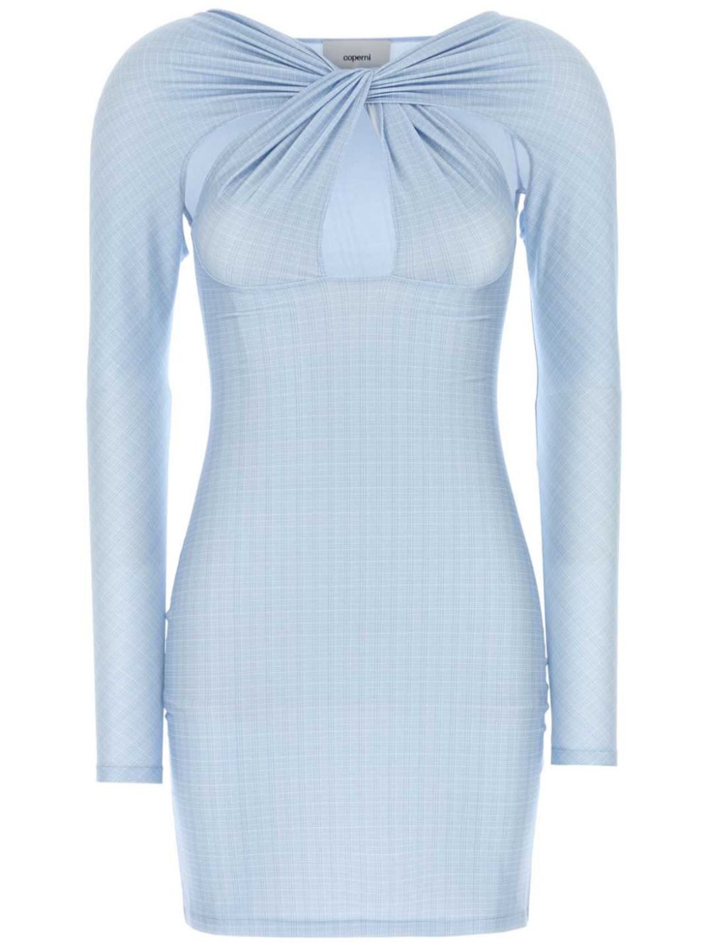 Twisted mini dress - Blue