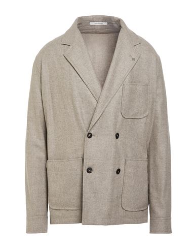 Man Blazer Taupe Size 38 Virgin Wool, Cashmere
