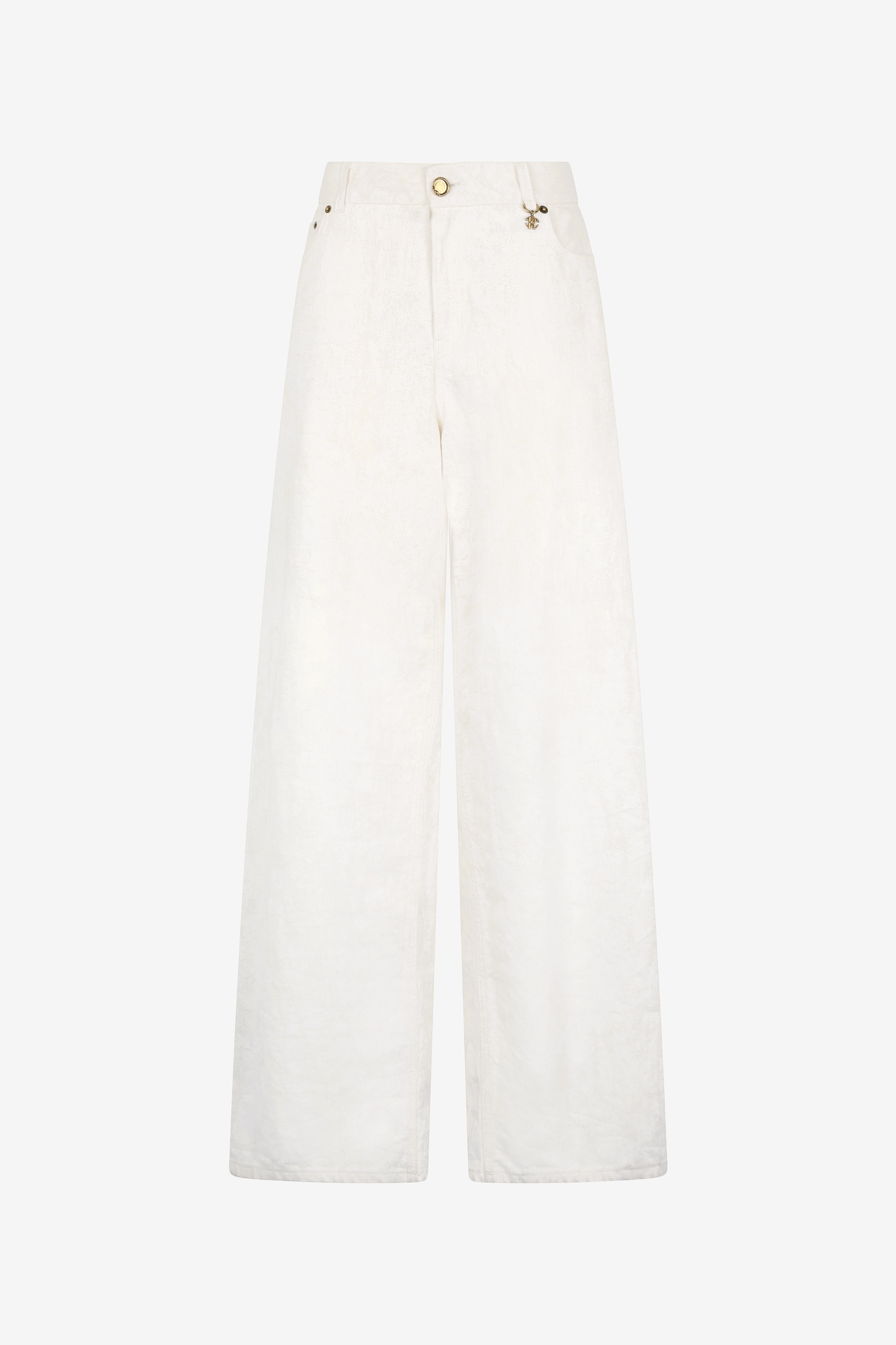 Wall Print Wide Leg Trousers