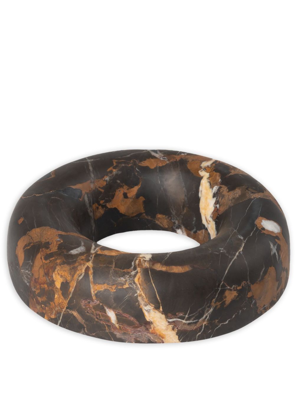 Medium Marmo Donuts decorative object - Brown