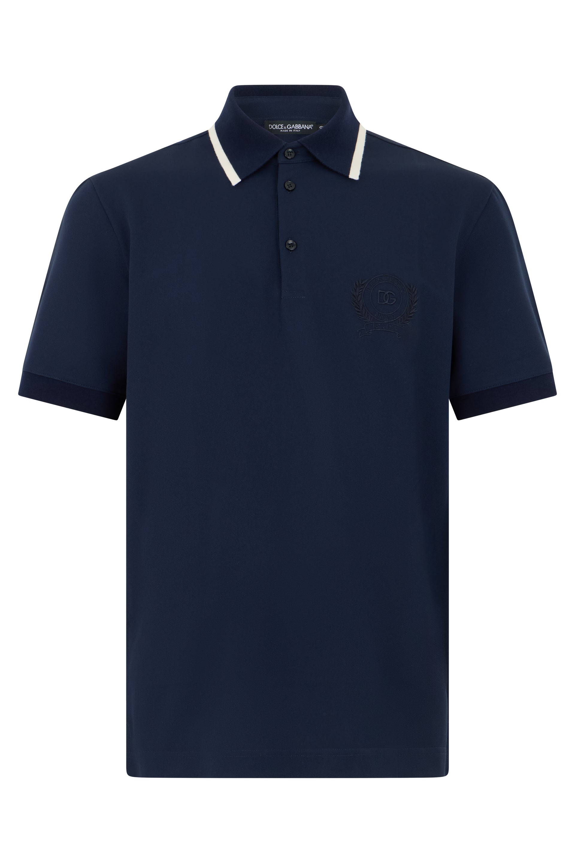 Short-Sleeve Polo Shirt with Pointed Collar