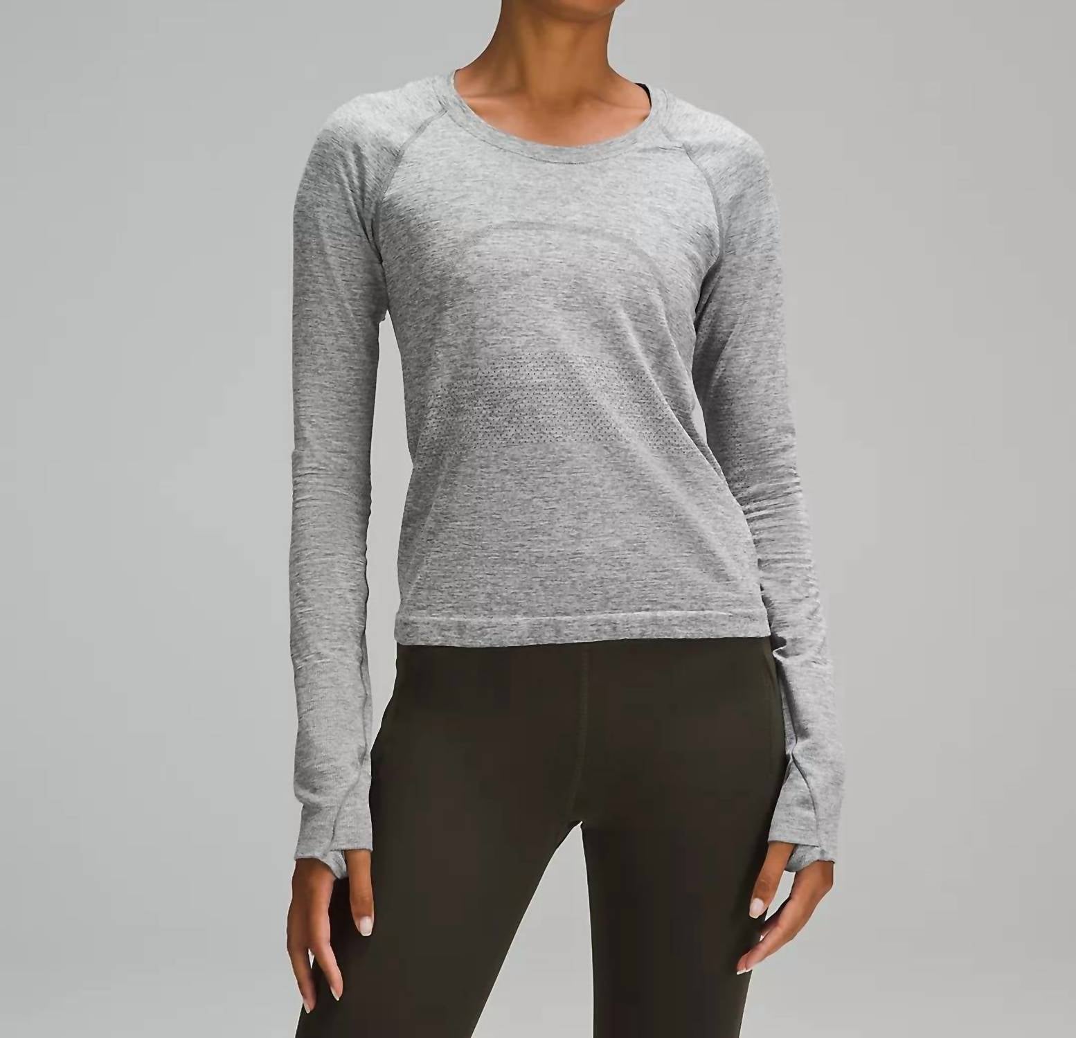 Swiftly Tech Long Sleeve 2.0 Race Length Top In Slate/white
