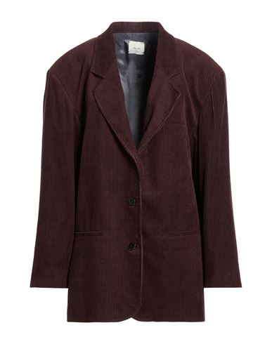 Crème Woman Blazer Burgundy Size 2 Cotton