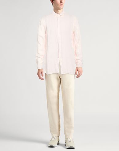 Man Shirt Light pink Size XXL Linen