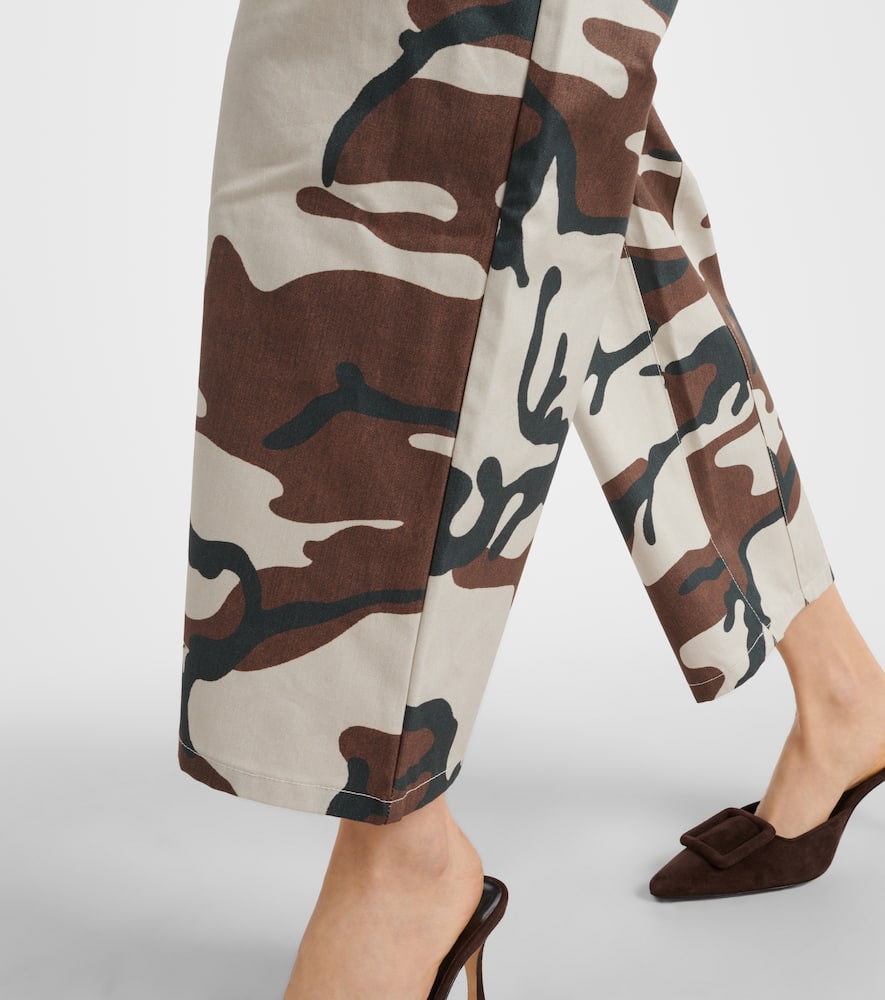 Shon camouflage cotton cargo pants