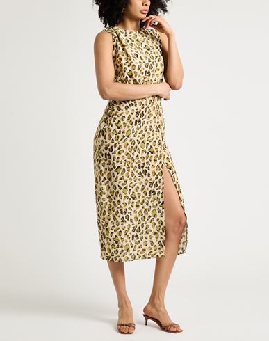 Woman Midi dress Beige Size 2 Viscose, Silk