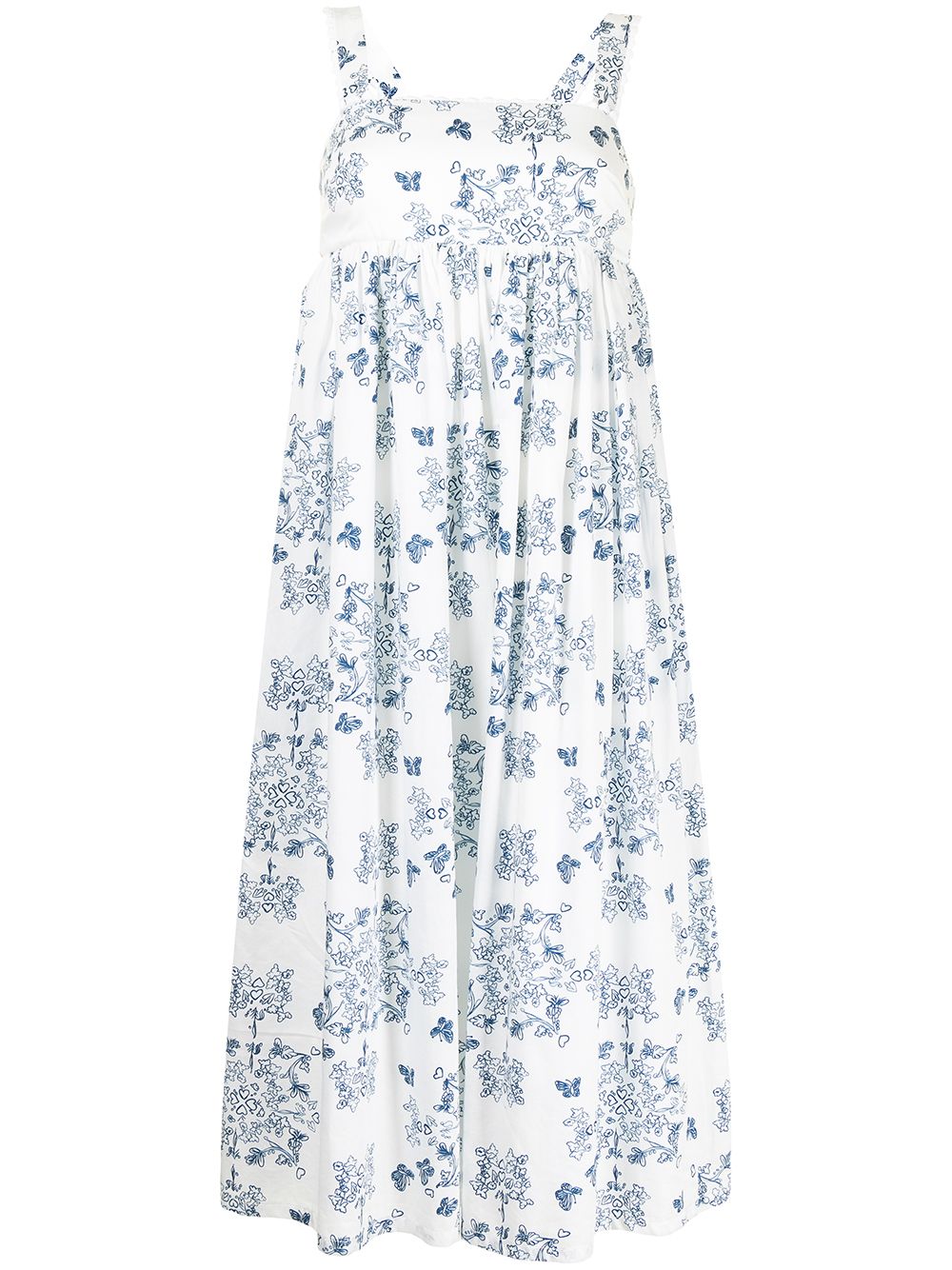 Florence porcelain print dress - White