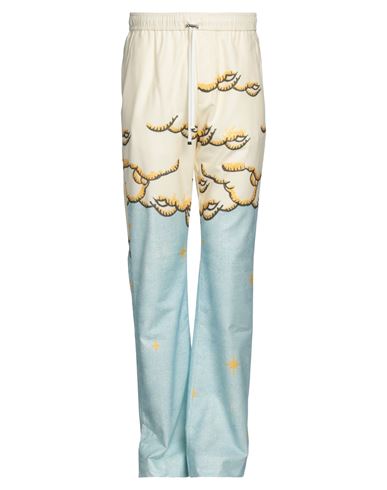 Man Pants Pastel yellow Size L Cotton