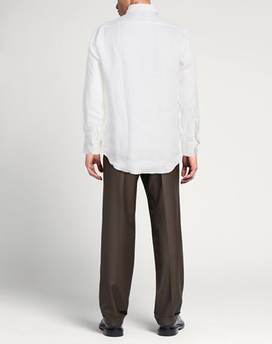 Man Shirt White Size S Linen