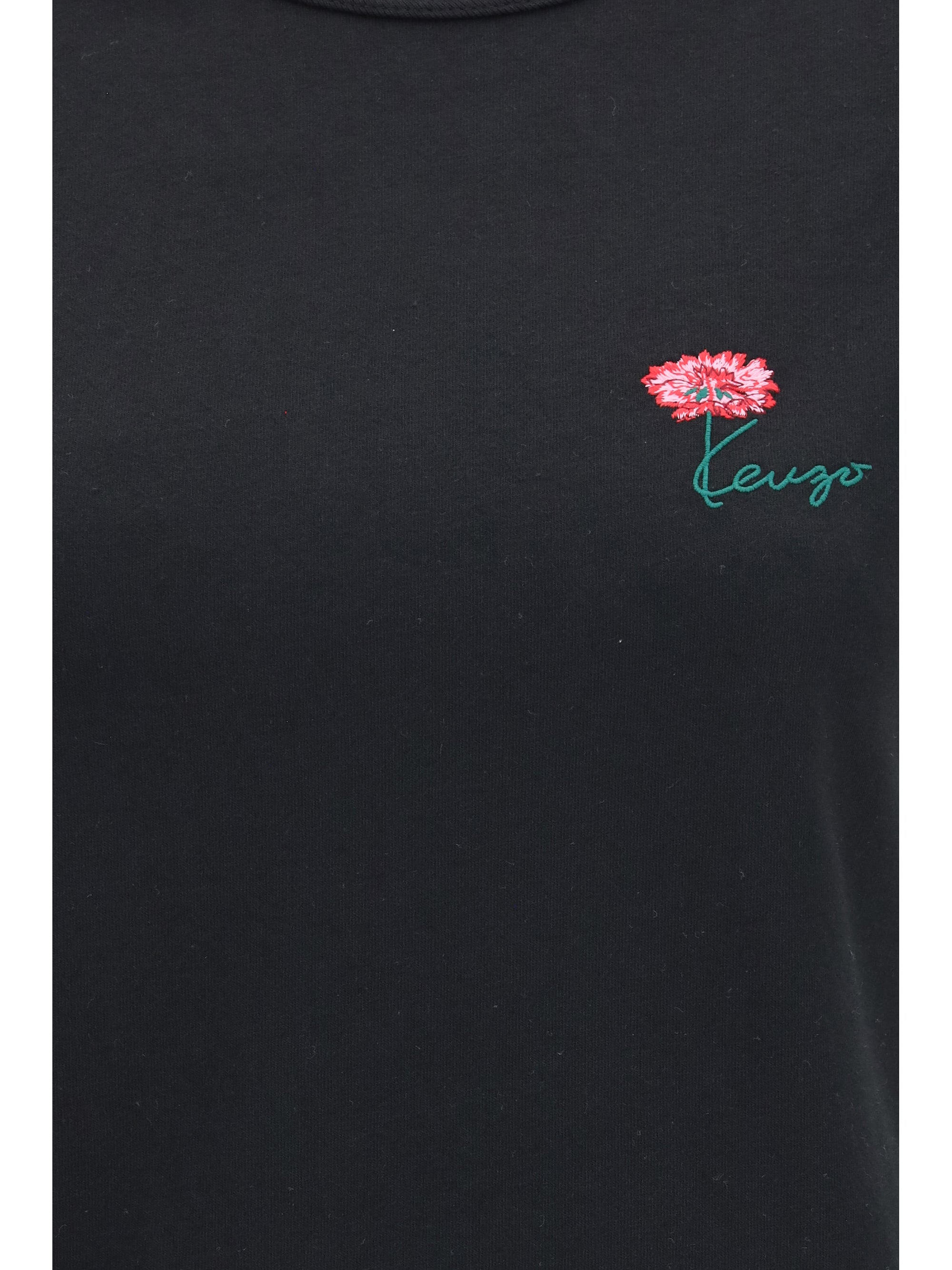Embroidered Tulip T-Shirt — Black