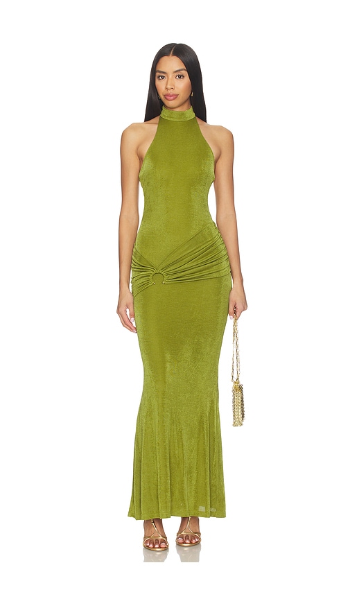 Superdown Olandria Maxi Dress in Green. - L also in M, S, XL