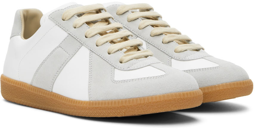 White &amp; Gray Replica Sneakers