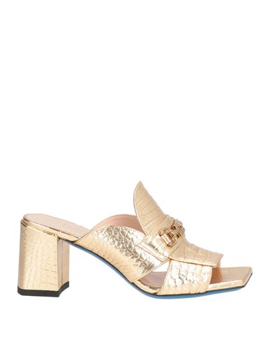Woman Sandals Gold Size 5 Leather