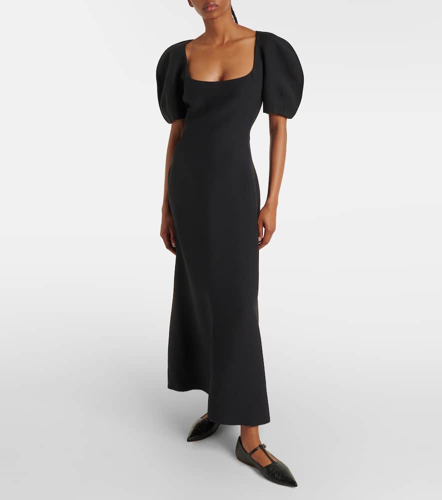 Niahm wool and silk maxi dress