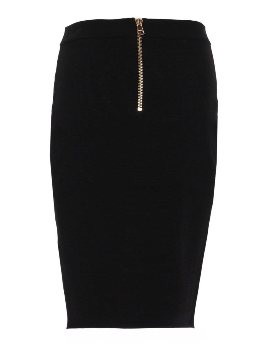 Balmain - tweed pencil skirt high waist knee length