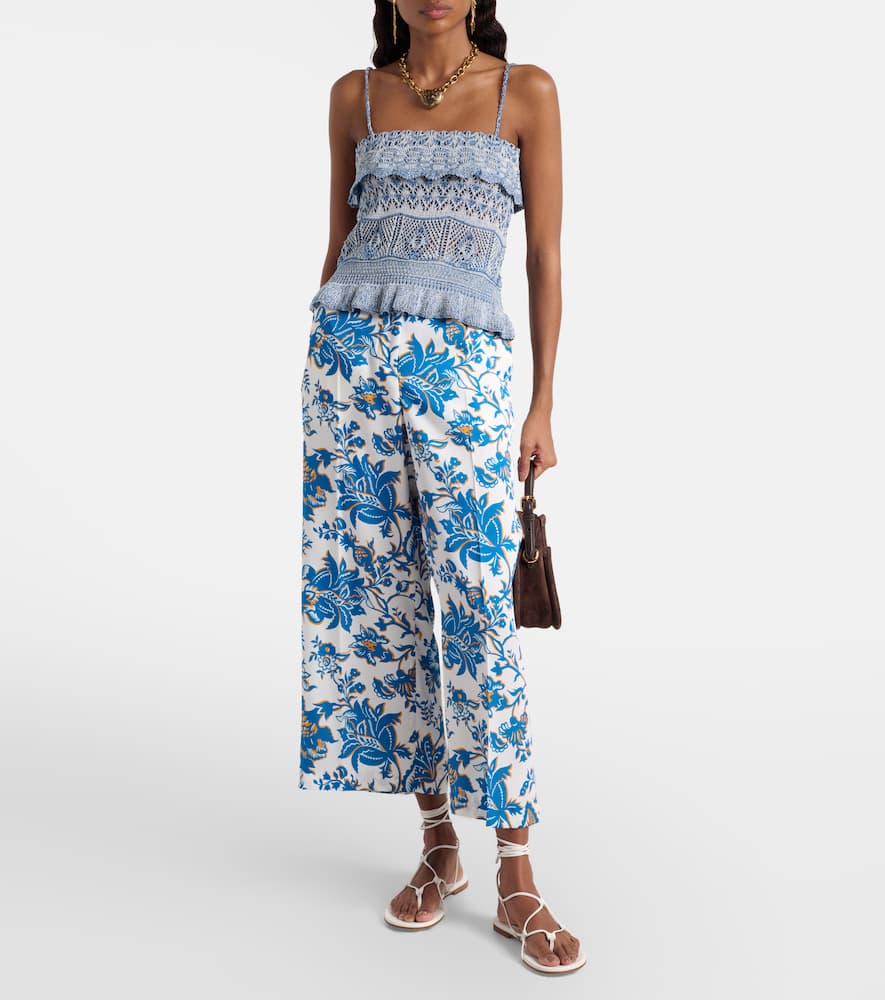 Knitted cotton crop top
