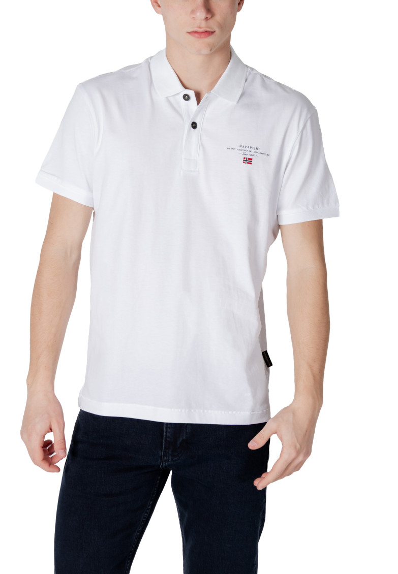 White Solid Shirt Collar Polo