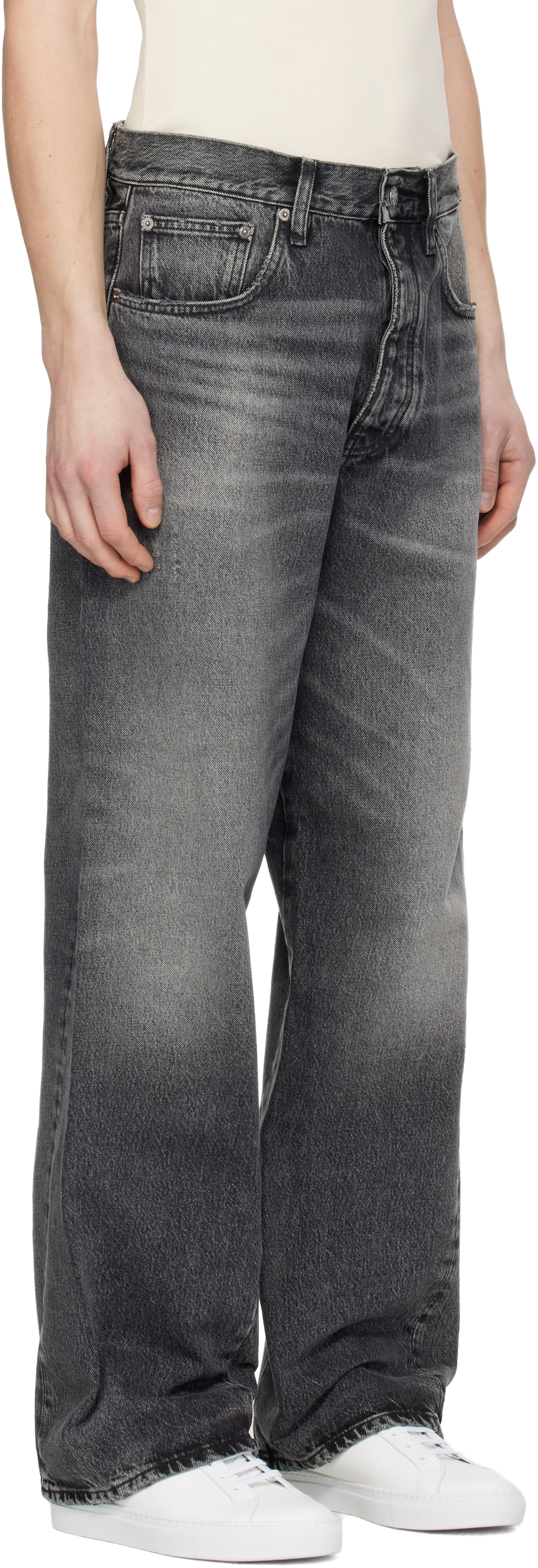 Black Wide Twist Jeans