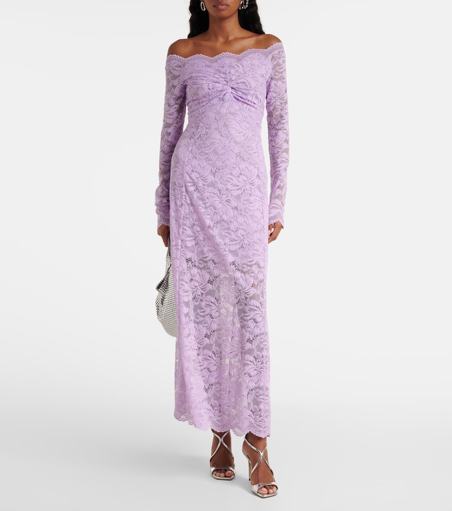 Lavender lace gown