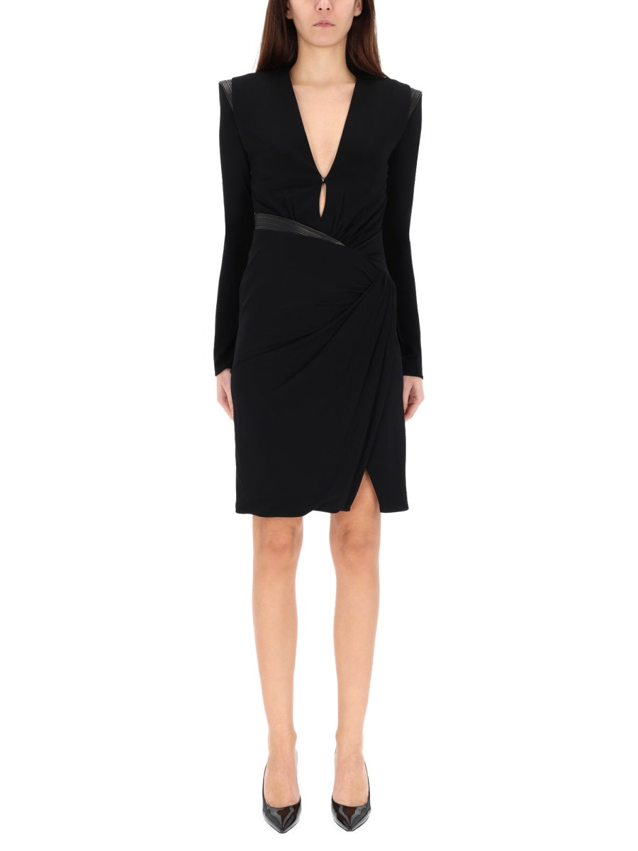 Long-Sleeved V-Neck Dress