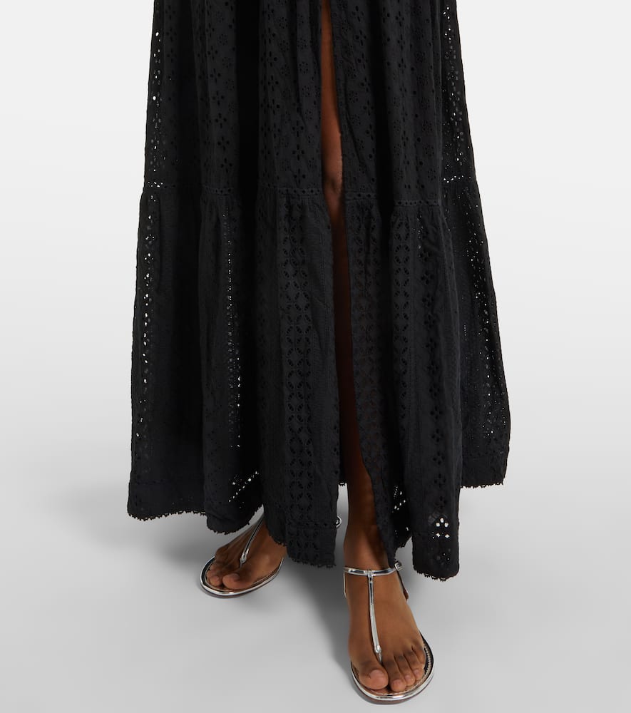 Cara tiered cotton maxi dress