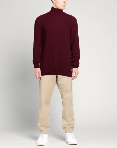 Bl.11 Block Eleven Man Turtleneck Burgundy Size XXL Acrylic