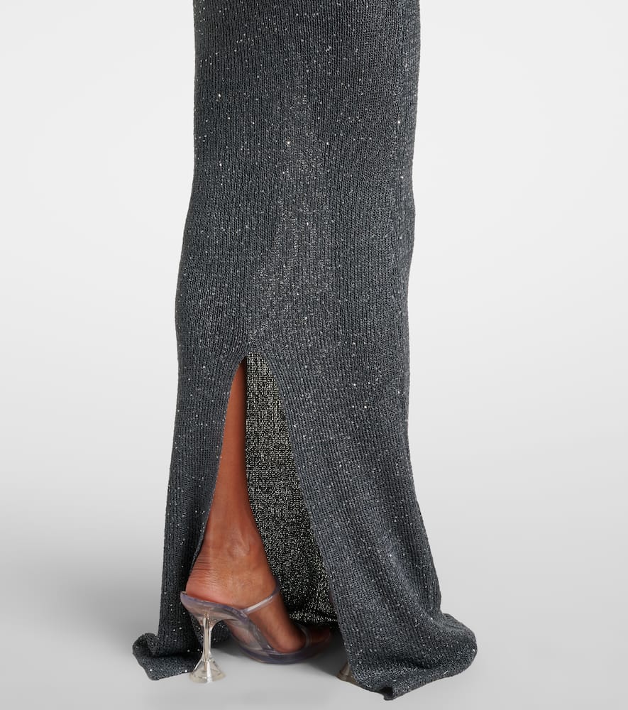 Jules sequined knitted maxi dress