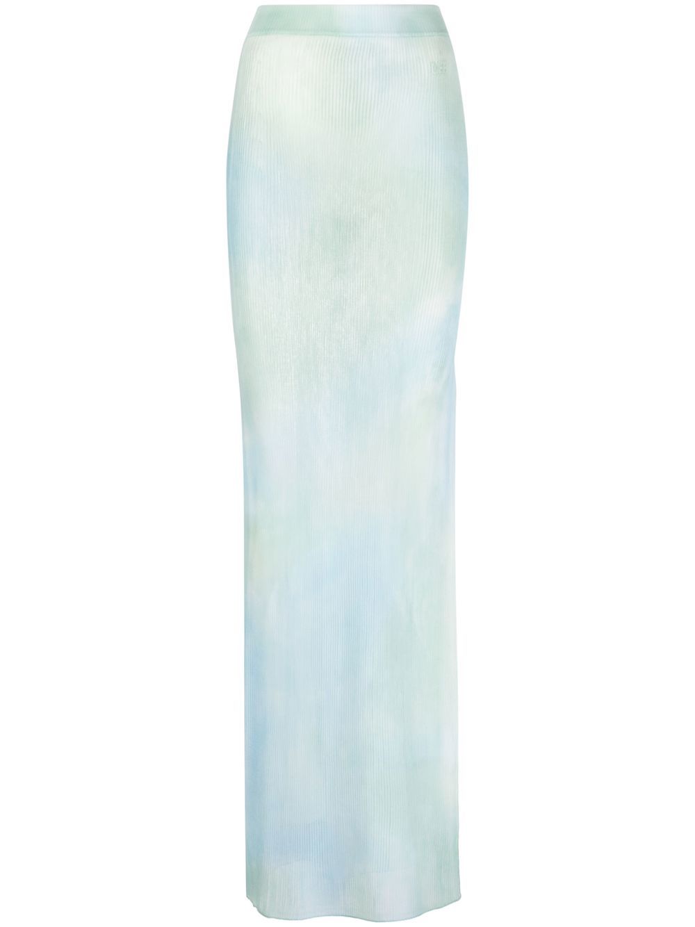 Tie-dye sheer maxi skirt - Blue