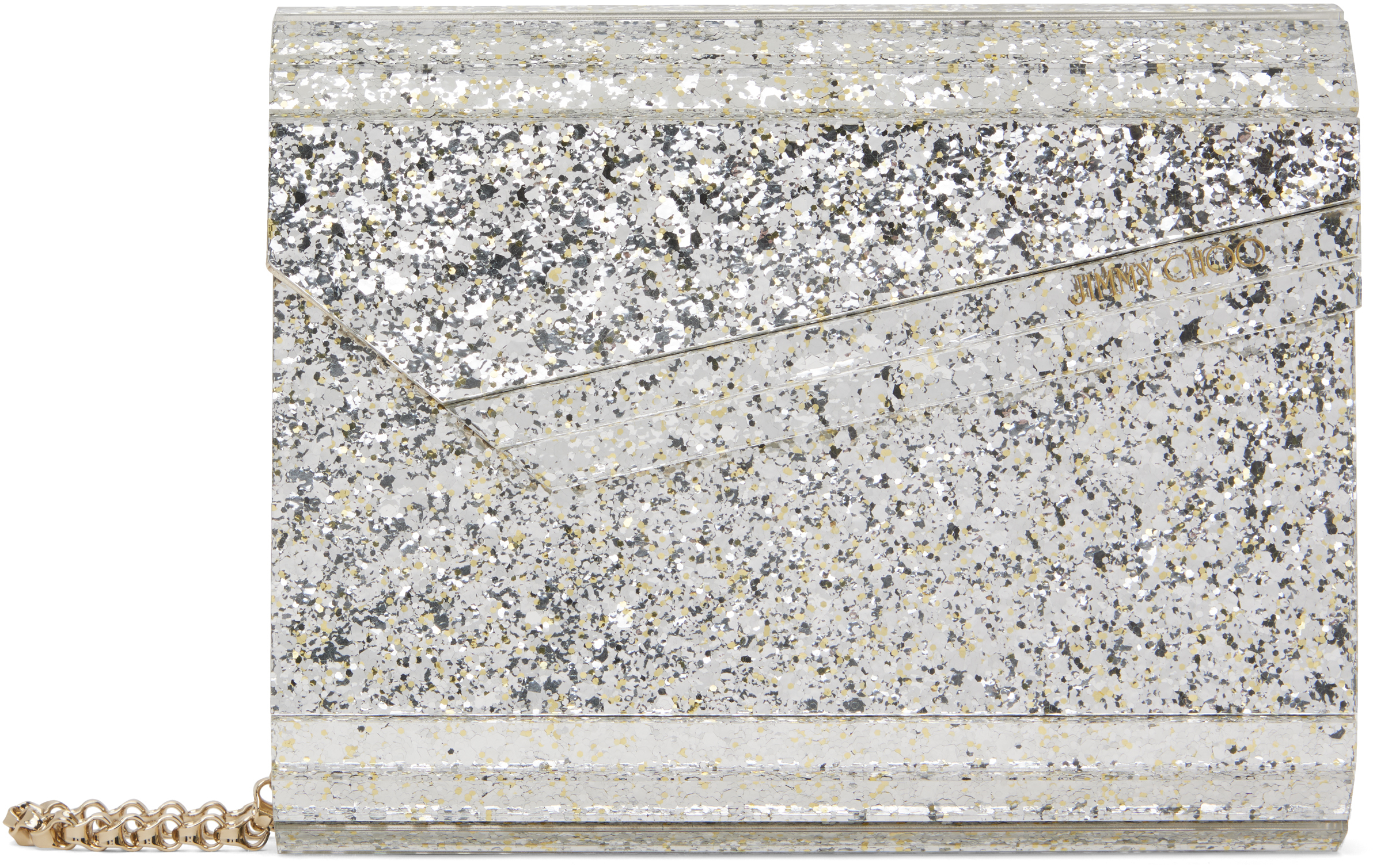 Jimmy Choo Silver Candy Clutch