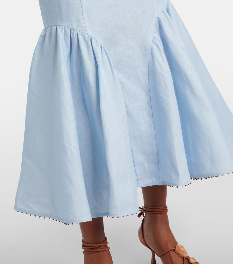 Rhiannon linen midi skirt