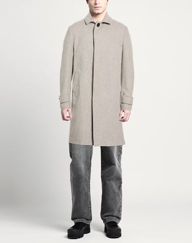 Man Coat Light grey Size 40 Wool, Polyester, Polyamide