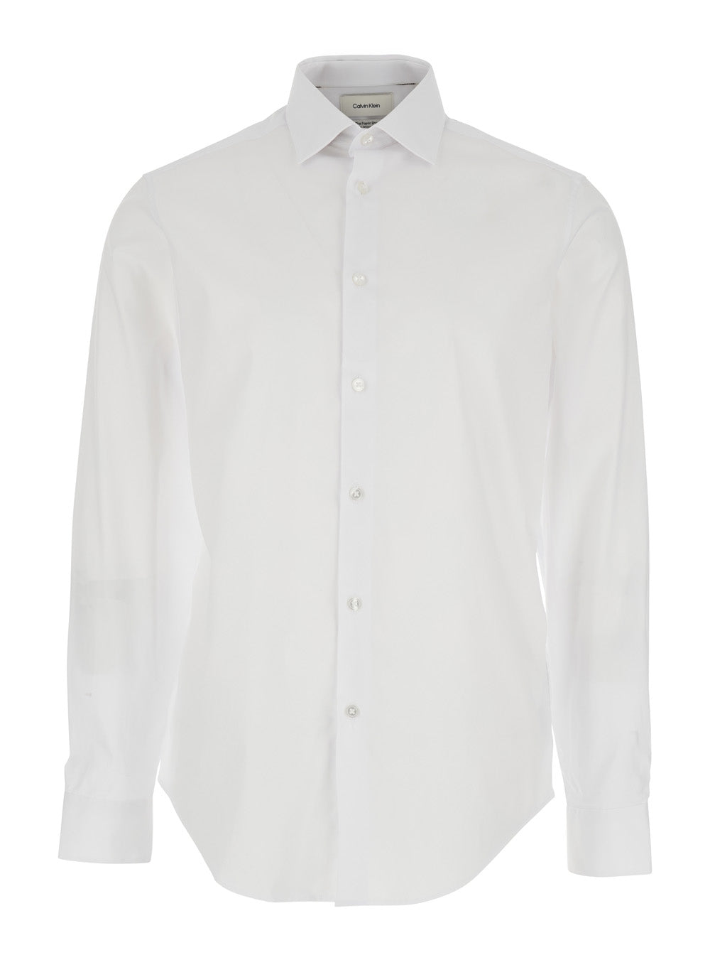 Classic Collar Cotton Poplin Shirt — White