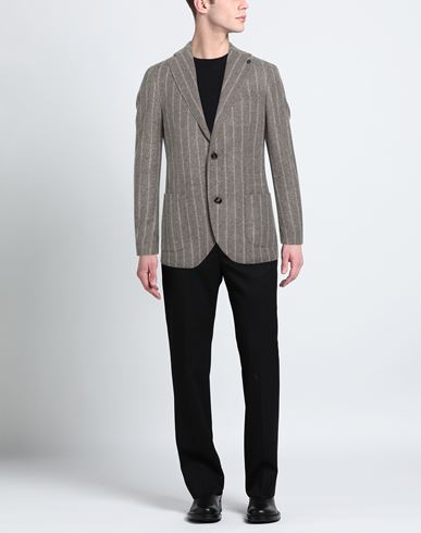 Man Blazer Grey Size 42 Acrylic, Shetland wool, Polyester