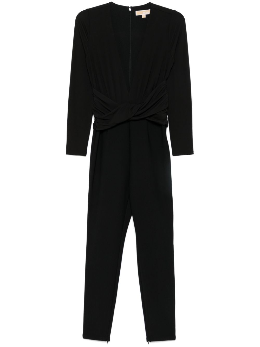 Gathered jersey jumpsuit - Black