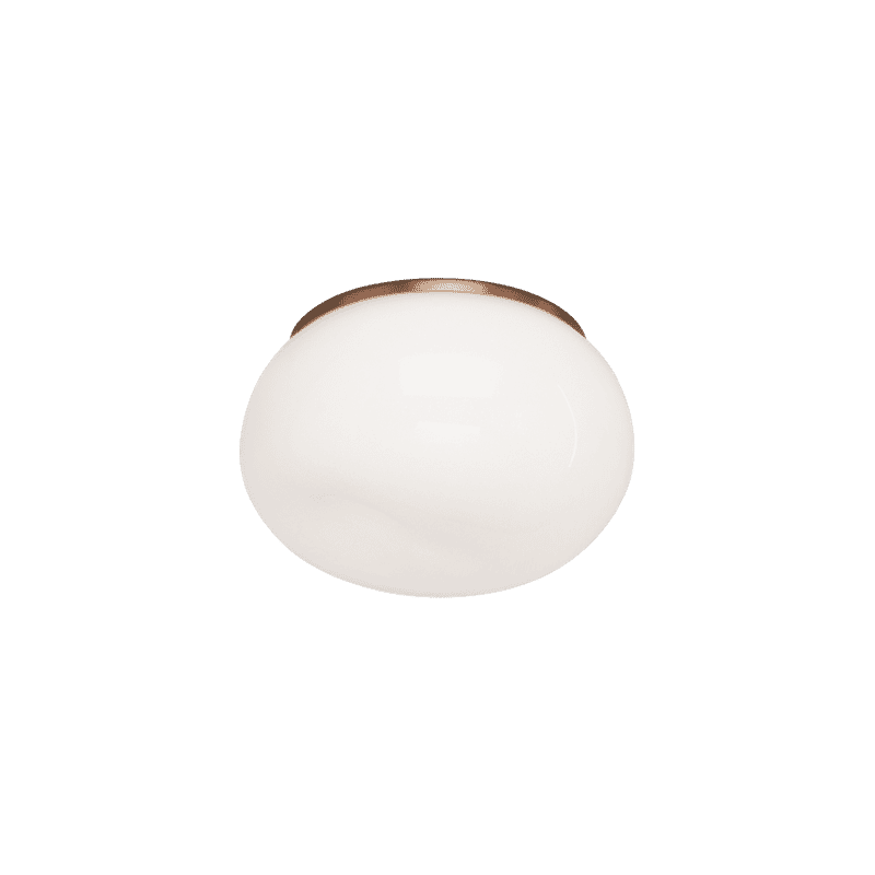 Aged Gold Brass One Light Flush Mount from the Gelasin Collection