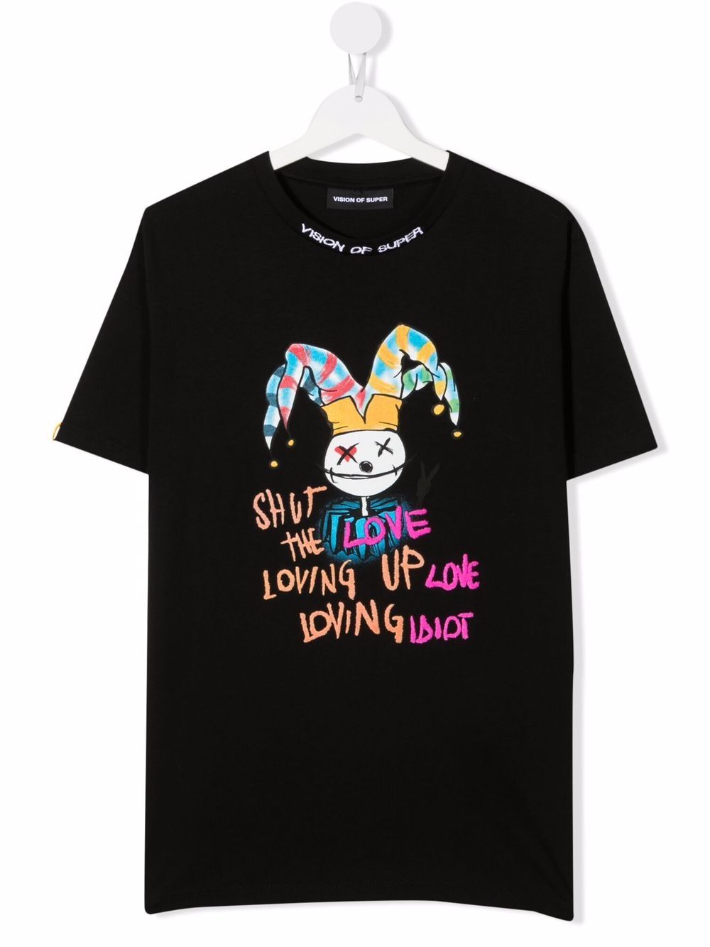 TEEN grahic-print cotton T-Shirt - Black