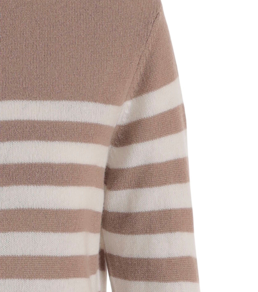 Cashmere Sweater With Striped Pattern