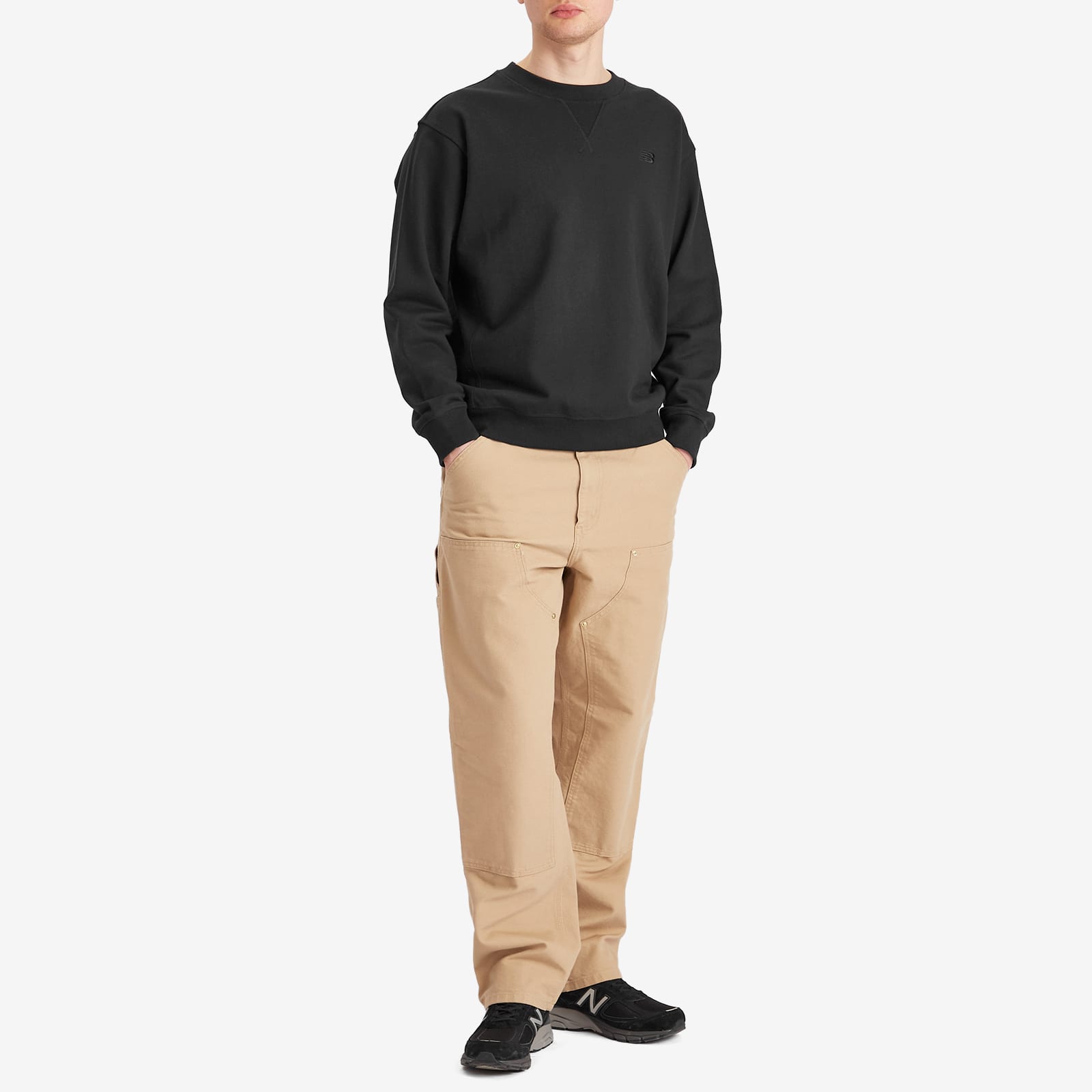 Men's NB Athletics French Terry Crew in Black