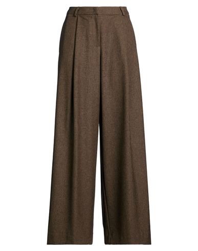 Woman Pants Chocolate brown Size 4 Polyester, Viscose, Elastane
