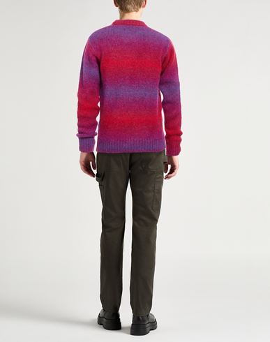 Man Sweater Purple Size 36 Baby alpaca wool, Nylon