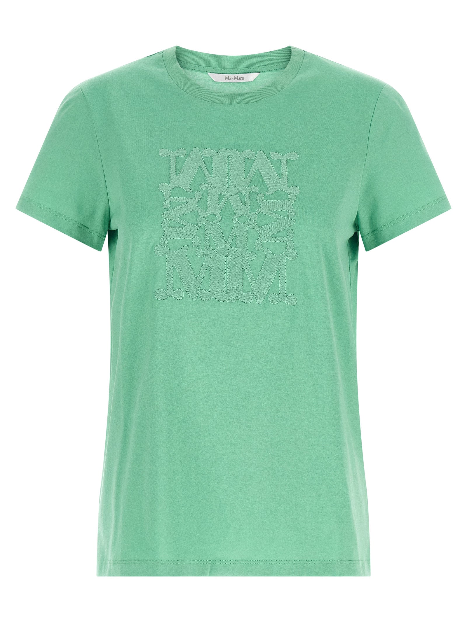Tone-on-Tone Logo Embroidery T-Shirt — Green