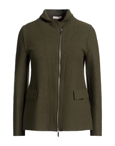 Woman Jacket Military green Size 10 Wool