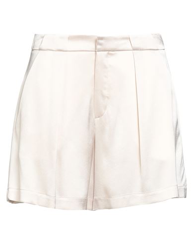 Chocolat Woman Shorts & Bermuda Shorts Cream Size 4 Acetate, Viscose
