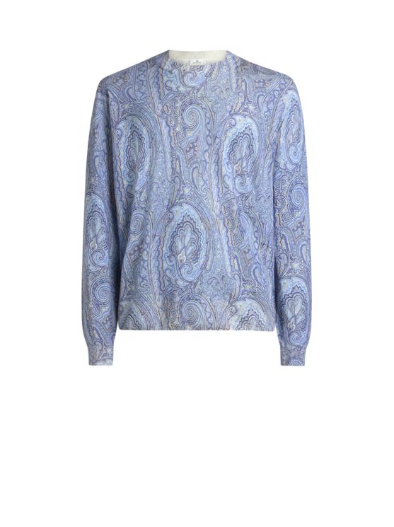 Silk And Cashmere Sweater With Floral Arnica Motif