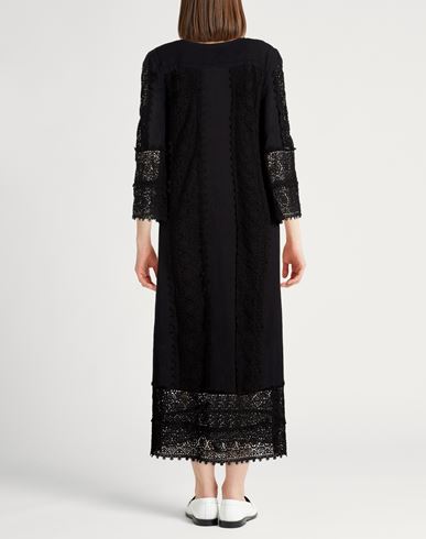 Woman Maxi dress Black Size 10 Linen, Cotton