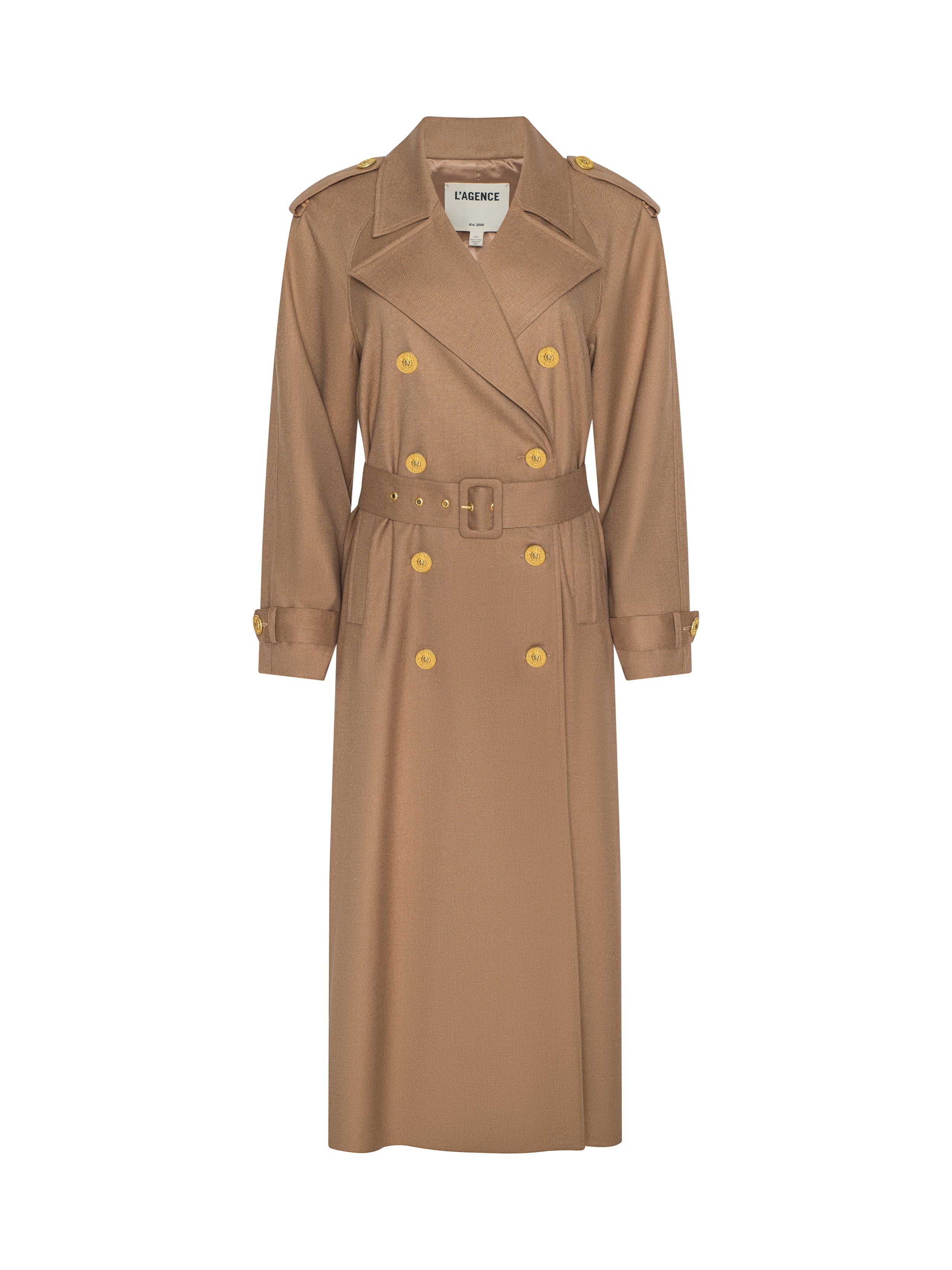 Brinley Oversized Trench Coat In Dark Macchiato